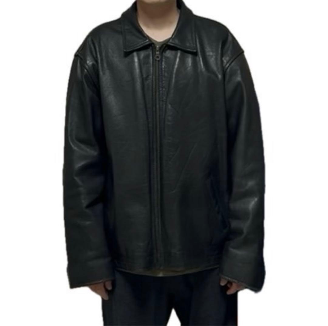 極上革質　90’s レザージャケット　ビッグサイズ　シルエット◎