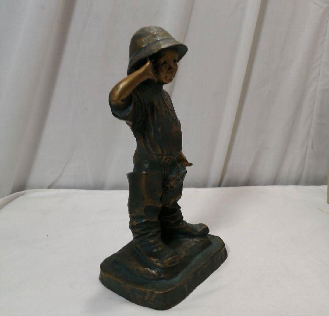 北村西望　将軍の孫　ブロンズ像　共箱一式