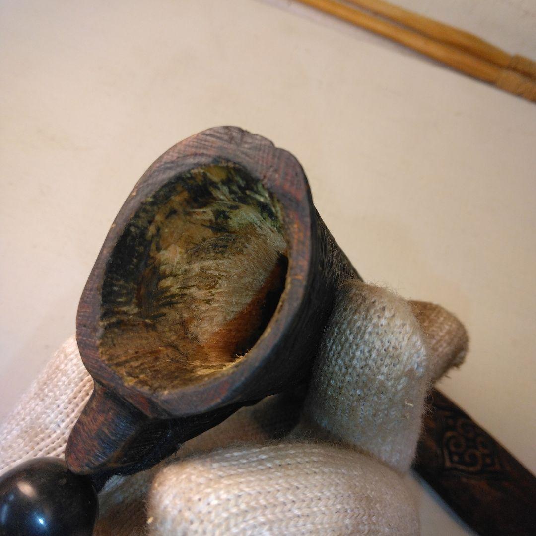 アイヌマキリ　木製彫刻　北海道。