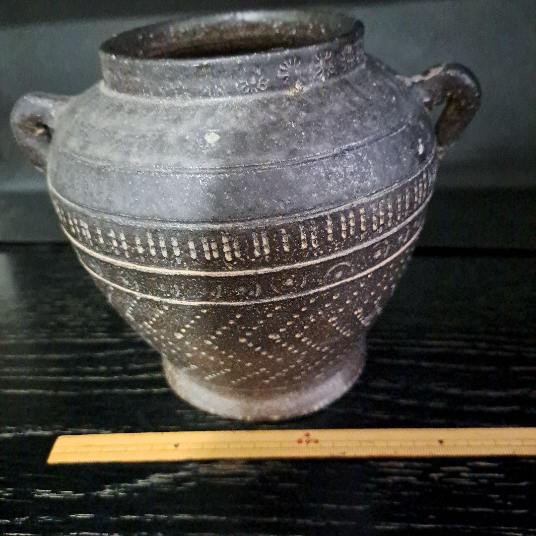 古代土器　　双耳壷　　押形多様図