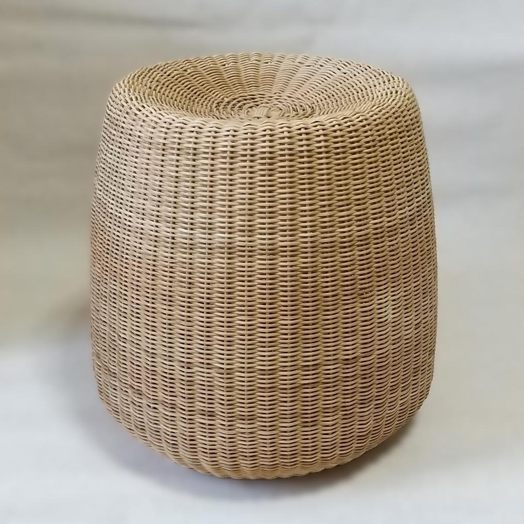 ラタン スツール 円筒形 チェア