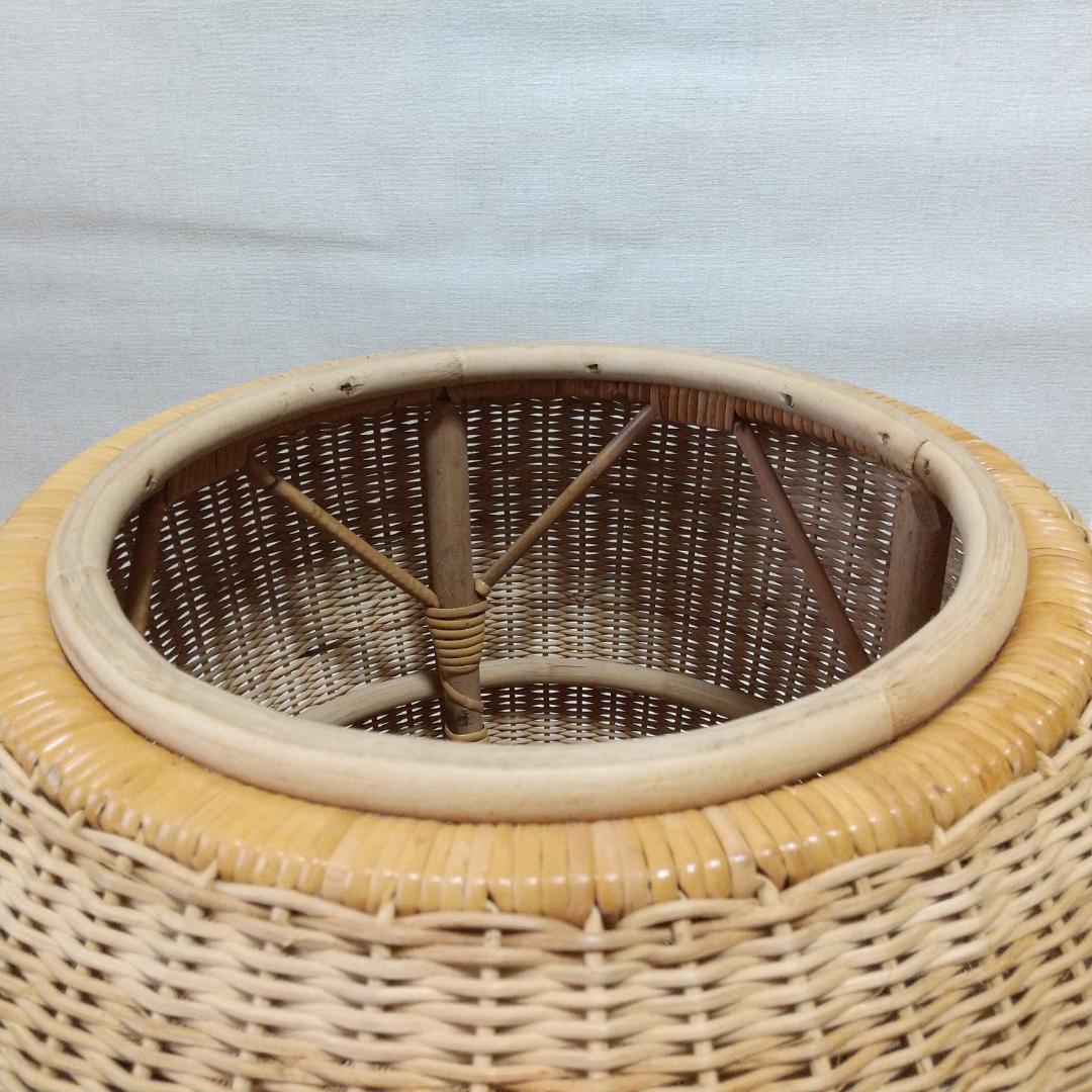 ラタン スツール 円筒形 チェア