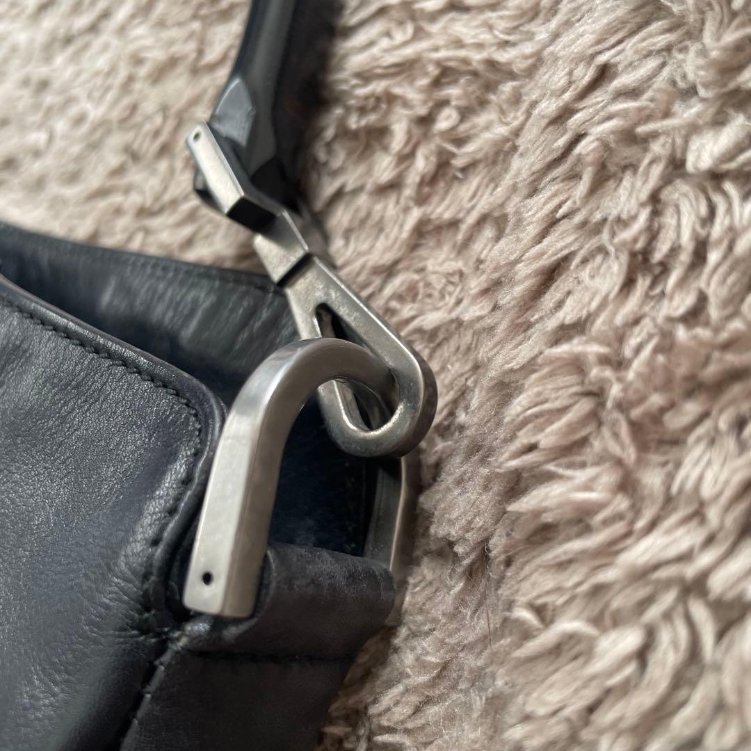 GUCCI グッチ バンブー ハンドバッグ 本革 レザー 黒 ブラック