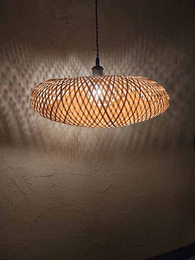 ラタン　籐　オーバル型シーリングライト　１　M0197