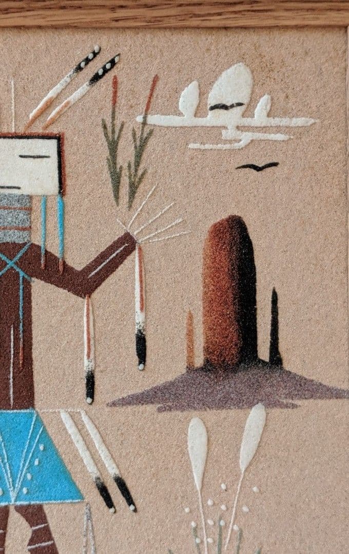 ネイティブアメリカンの砂絵　サンドペイント