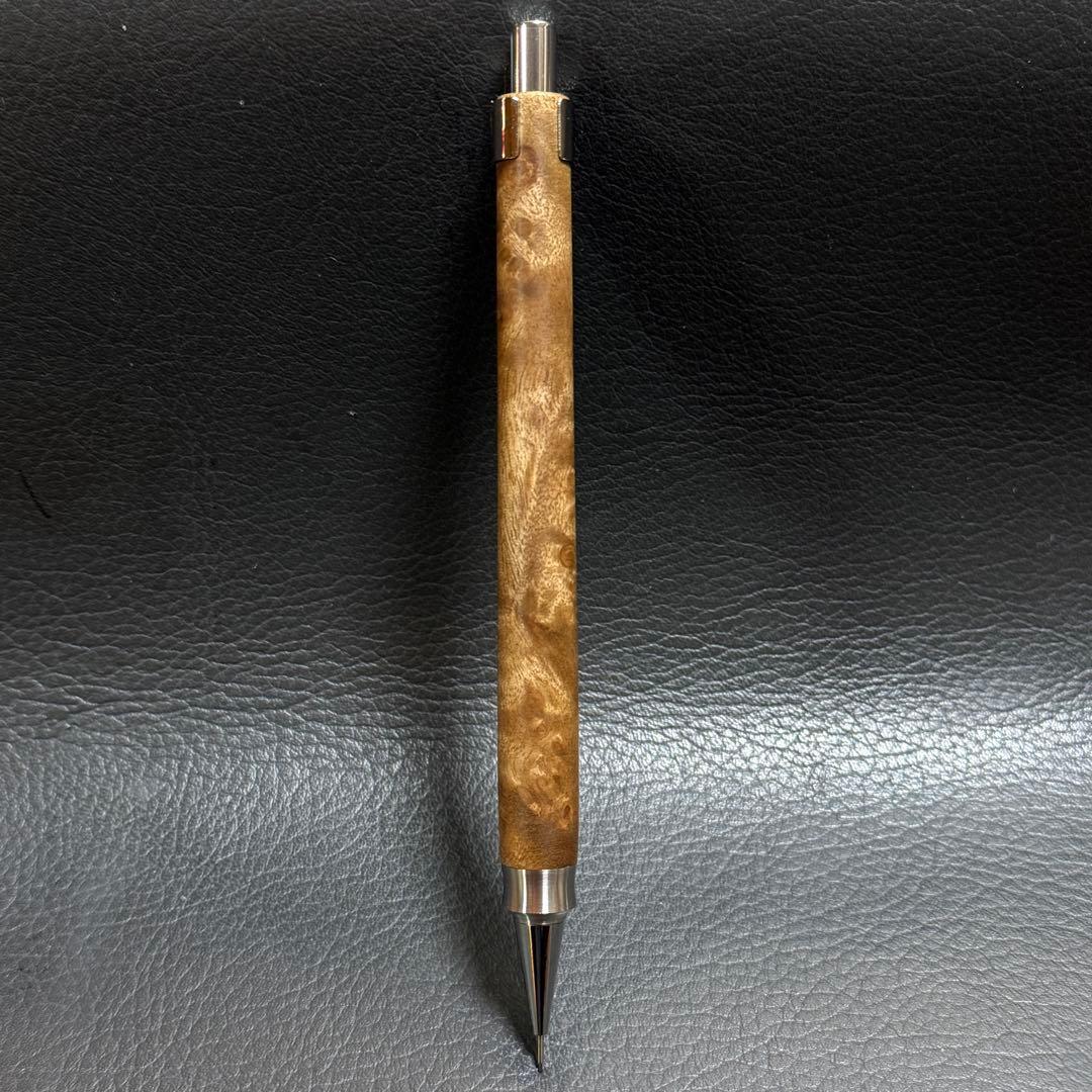 220マーブルウッド木製シャーペン　強低重心ダブルRタイプ　ステンレス