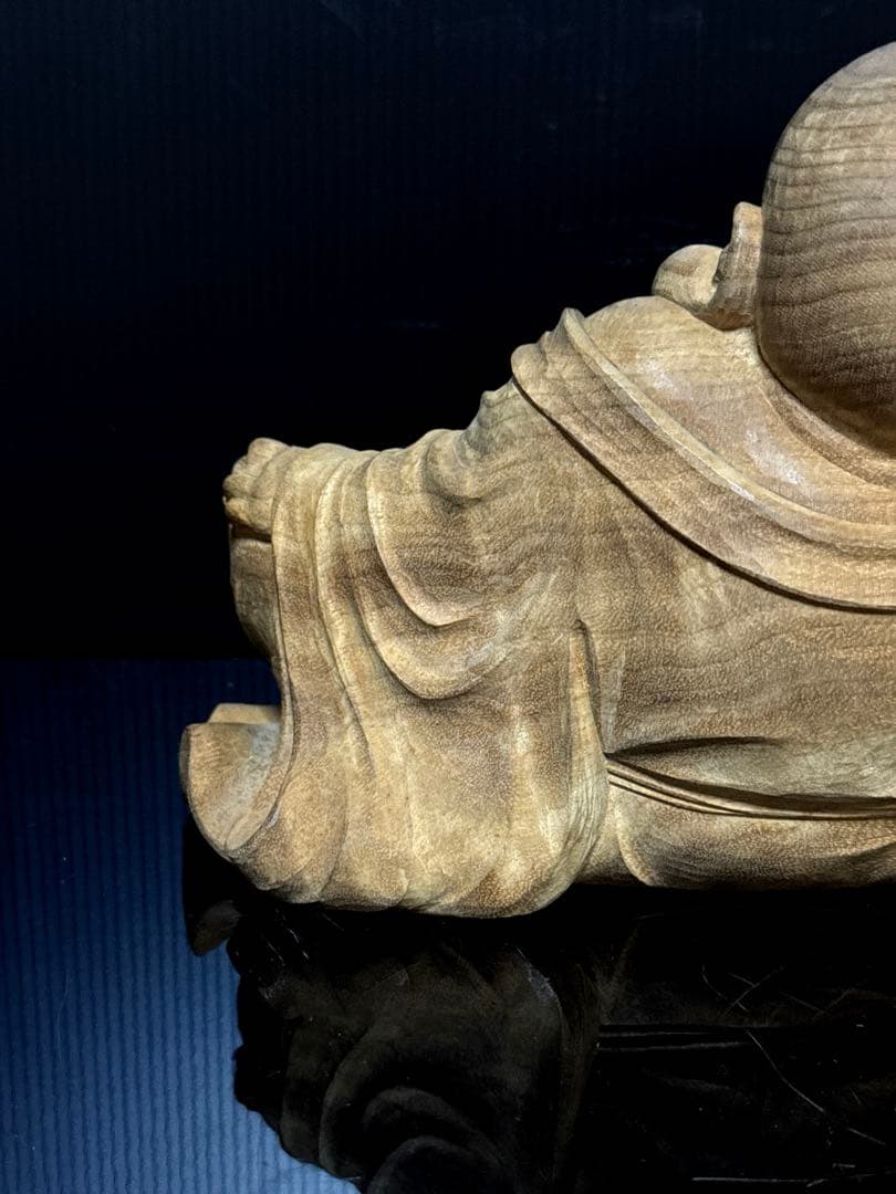 超絶技巧 細密 平安 大仏師 内藤光石 作 木彫 布袋 坐像 桐共箱 仏教美術