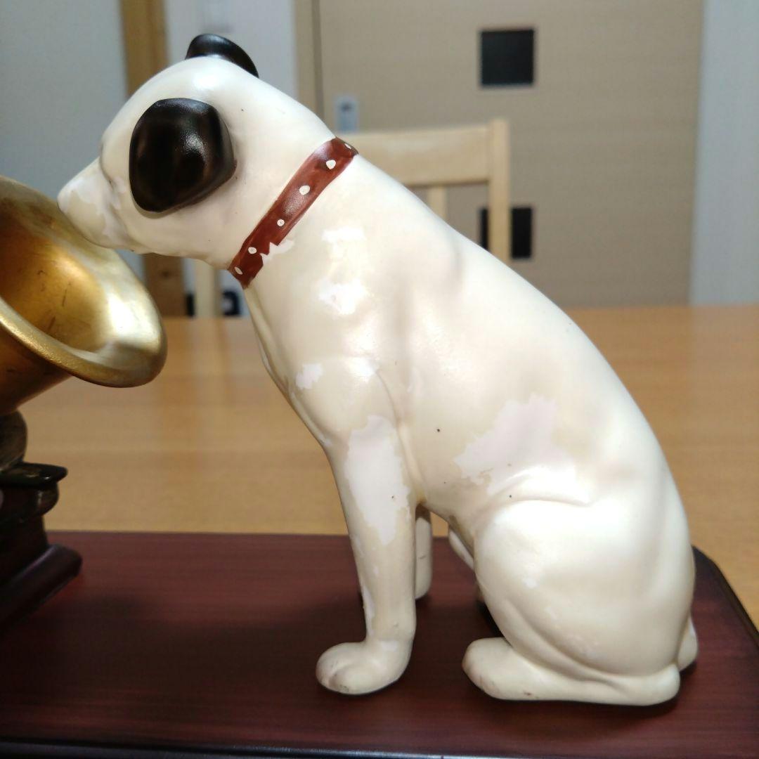 【昭和レトロ】◆ビクター犬◆蓄音機とニッパー台座付◆陶器製◆超稀少◆アンティーク