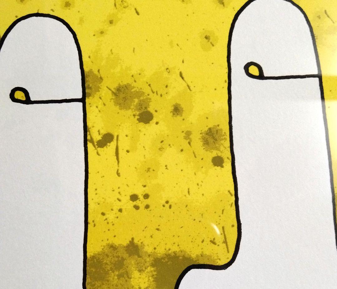 元永定正 シルクスクリーン しろいつつ