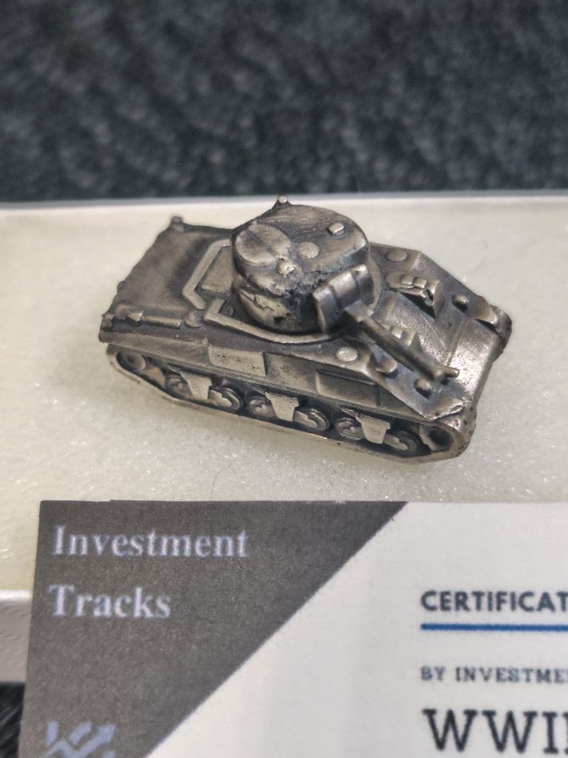 M4 Sherman 戦車モデル 純銀製 27g