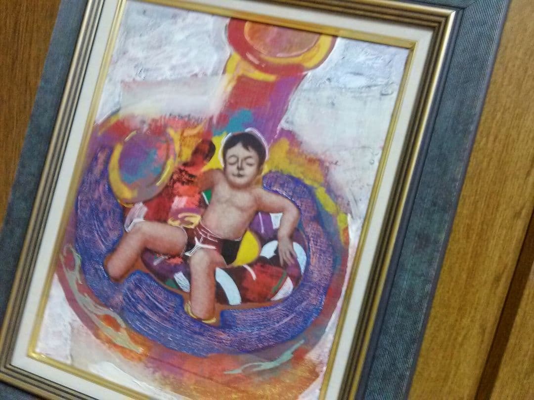 義援　X決算セール　ケセラセラ　パステル画　国友博