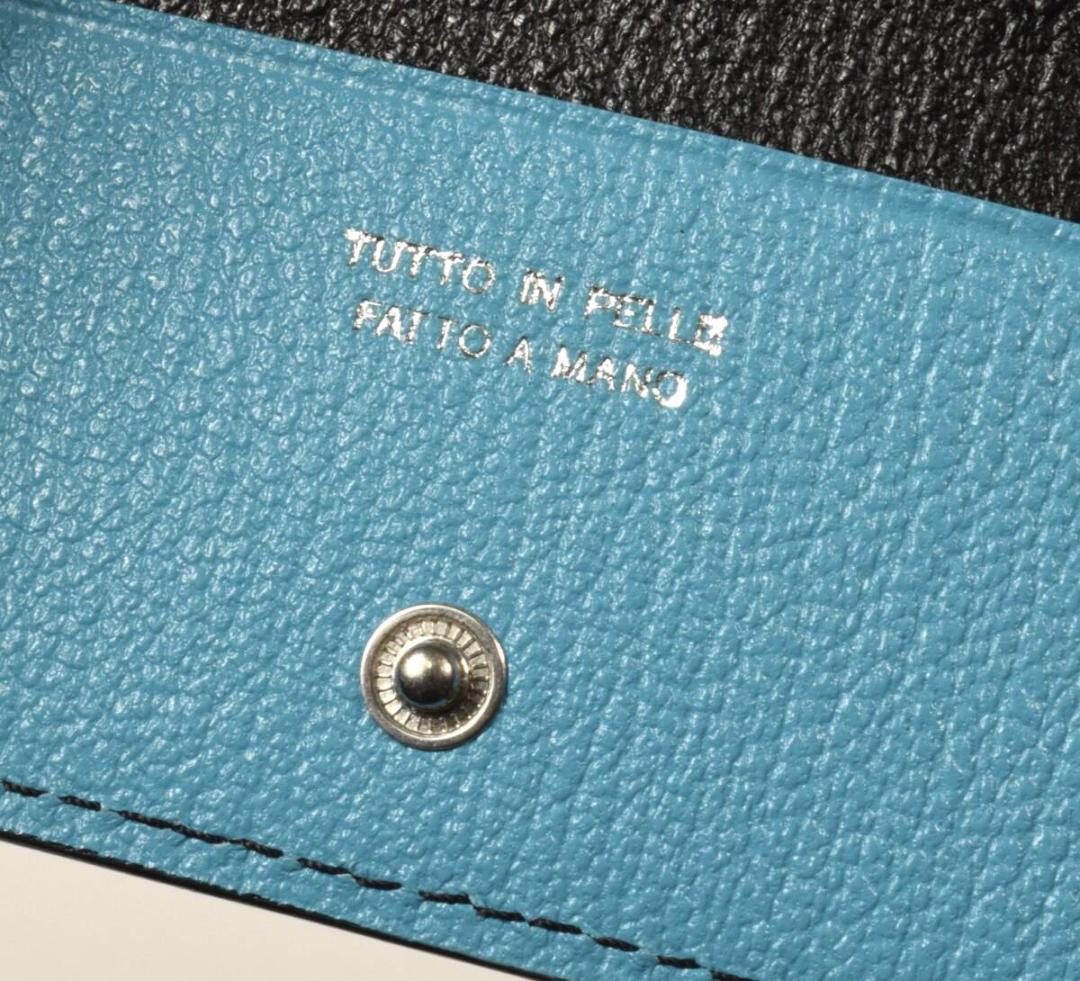 未使用 ラルコバレーノ 山羊革 レザーキーケース 5連 ブラック イタリア製