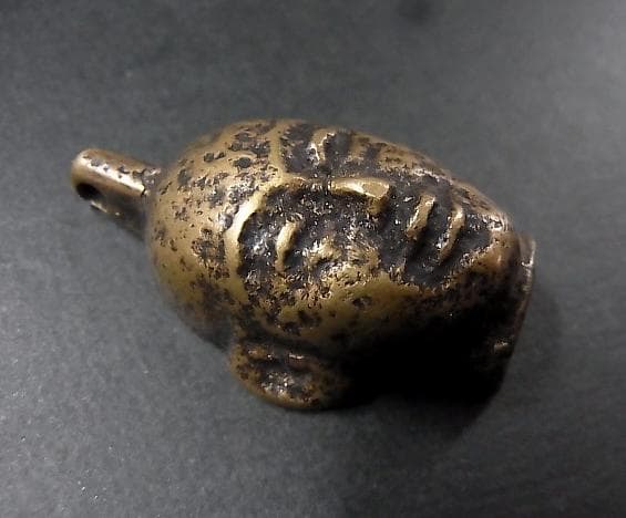 ★L1301★古パーツ　ナガ族　伝世品　ペンダント　人面護符 エスニック