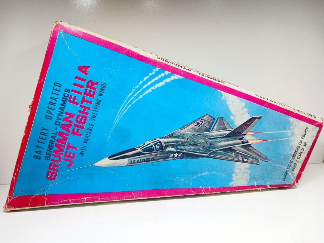 希少 動作品 野村トーイ グラマン F111A ジェットファイター ブリキ