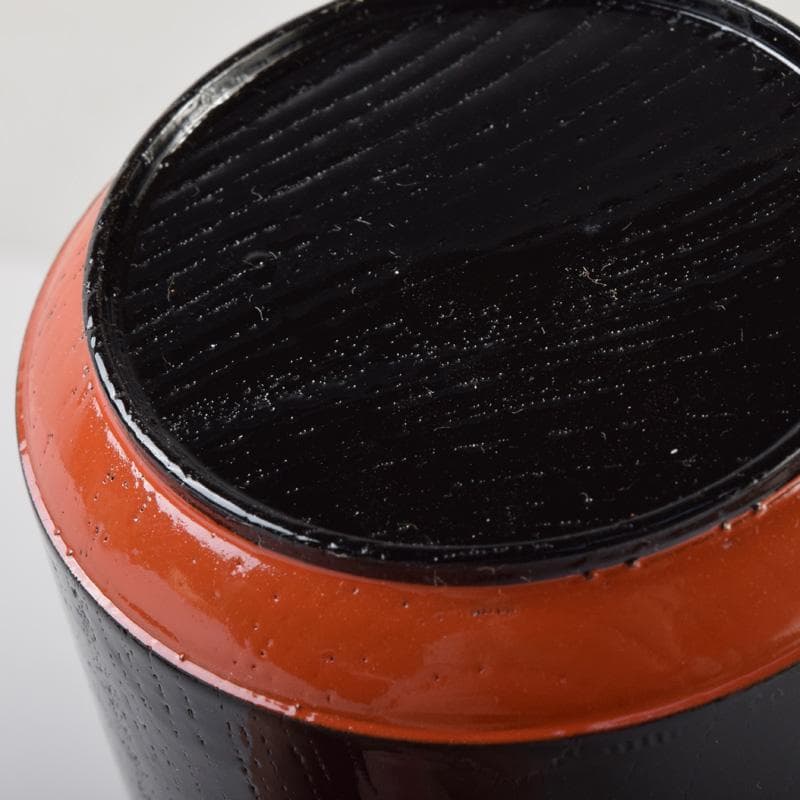 茶道具　西大寺　日の丸茶入　松本実道書付　共布共箱　V　8230