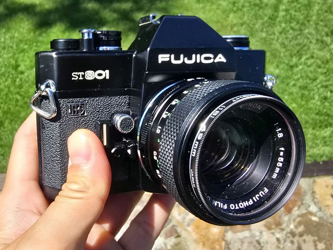 FUJICA ST801 フィルムカメラ ダブルレンズ F1.8 元箱・付属品あ