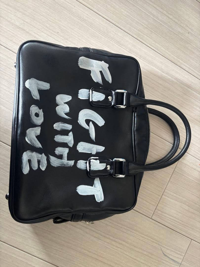 コムデギャルソン　ガール　ハンドバッグ　ハンドペイント　コムデギャルソンガール