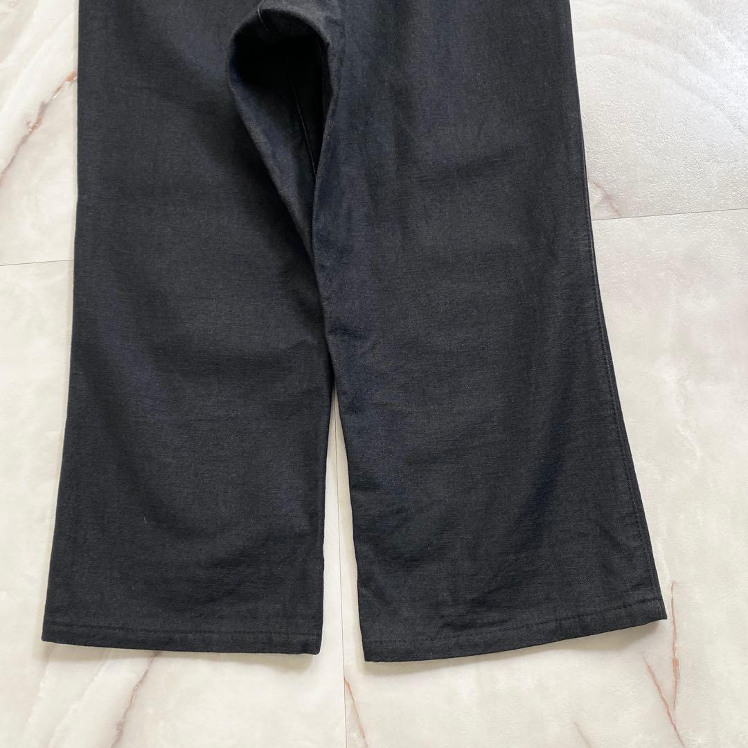 A15599 美品 トリココムデギャルソン　シンチバックサルエルデニムパンツ黒M