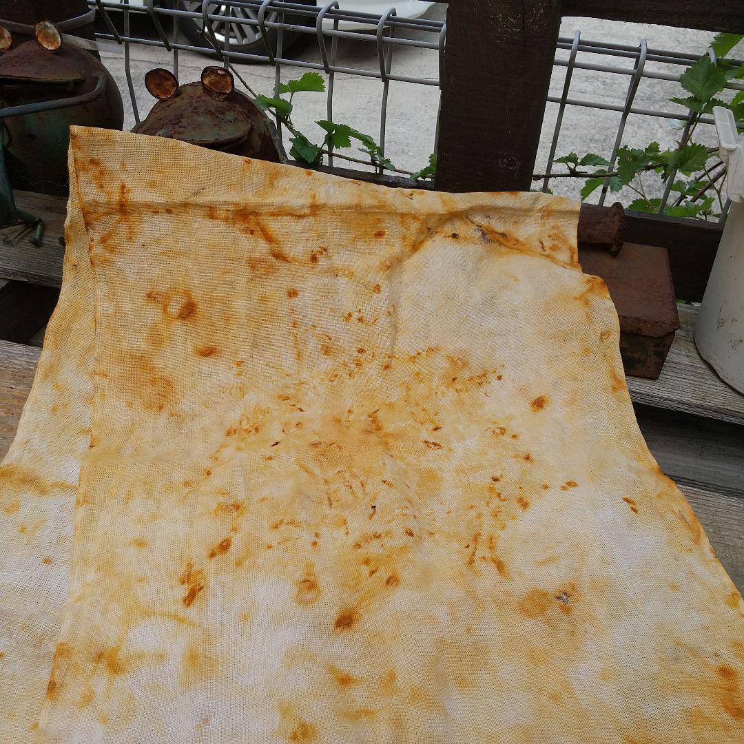 ①てるりん。64，ジャンクジャーナル素材。錆染め布
