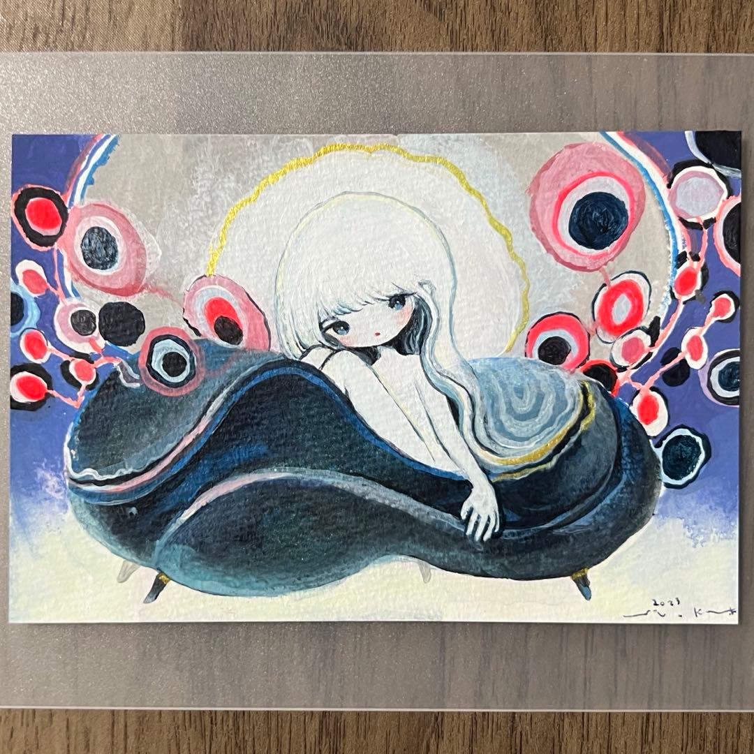 黄菊しーく 水彩画 原画 2023年 si_ku