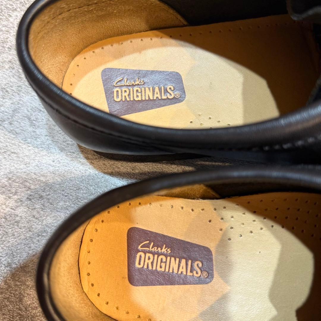 【美品】Clarks クラークス ワラビー レザー シューズ クレープソール