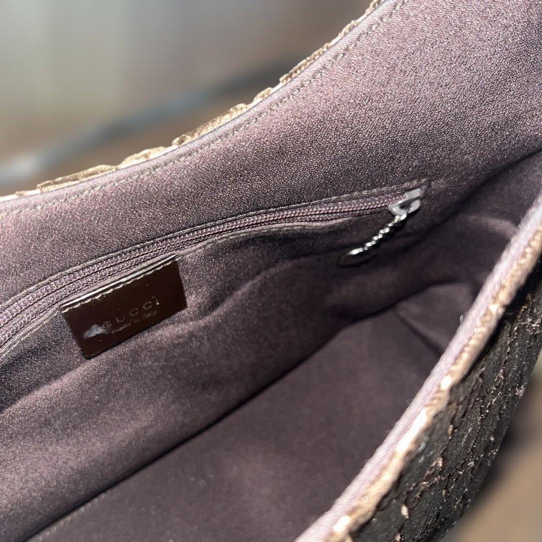 GUCCI GGパターン ベルベットショルダーバッグ&ストール