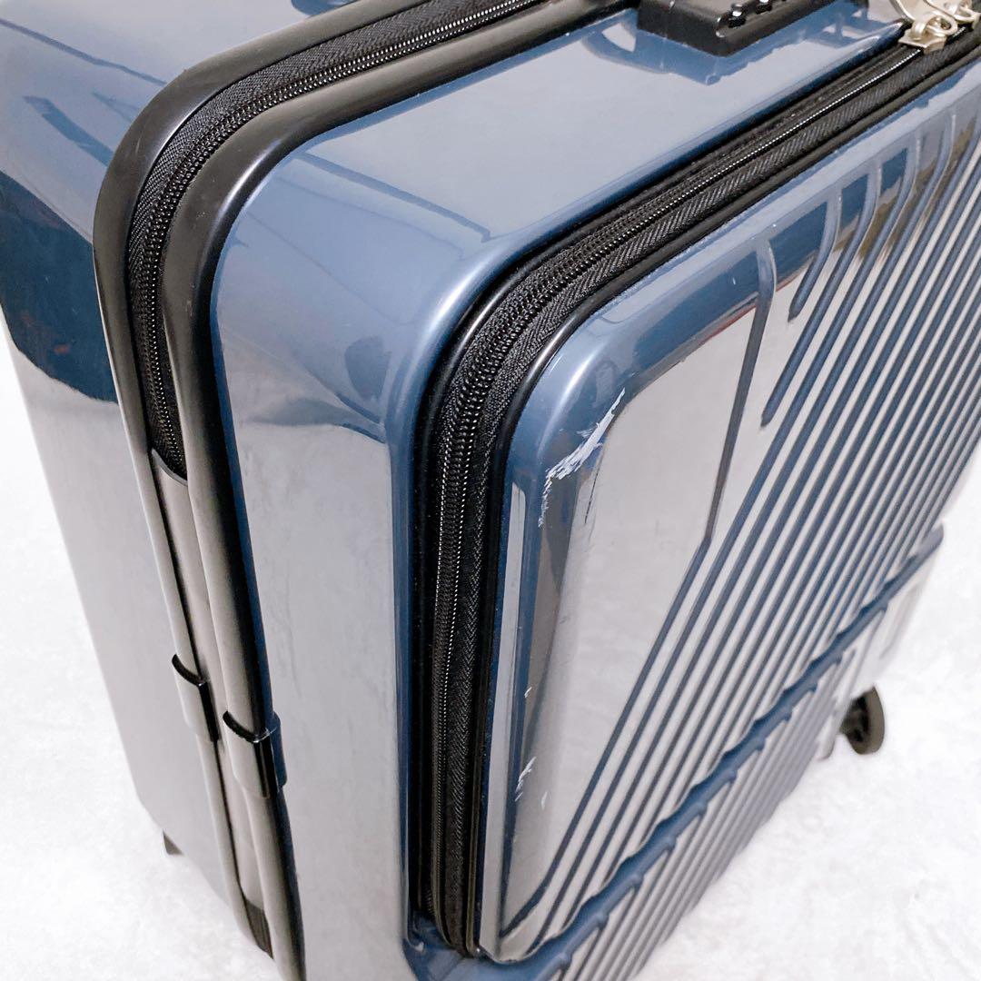 ace.エース　スーツケース　SS　ネイビー　機内持込　フロントオープン　38L