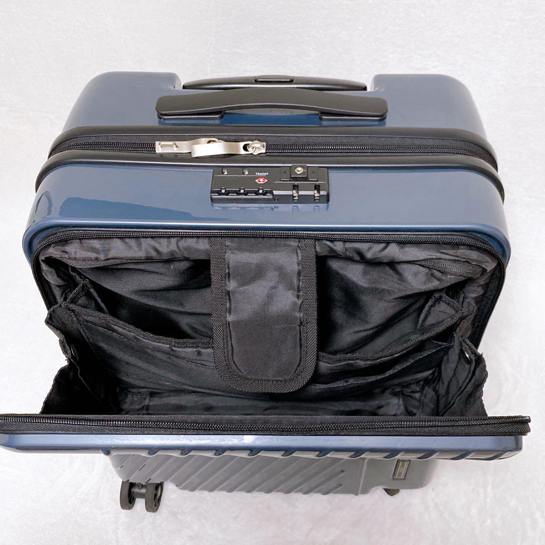 ace.エース　スーツケース　SS　ネイビー　機内持込　フロントオープン　38L
