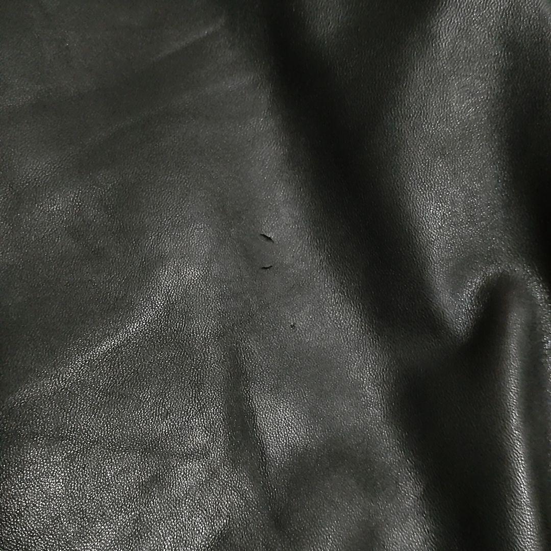 【希少】90s ラルフローレン 刺繍 羊革 襟付き ラムレザージャケット