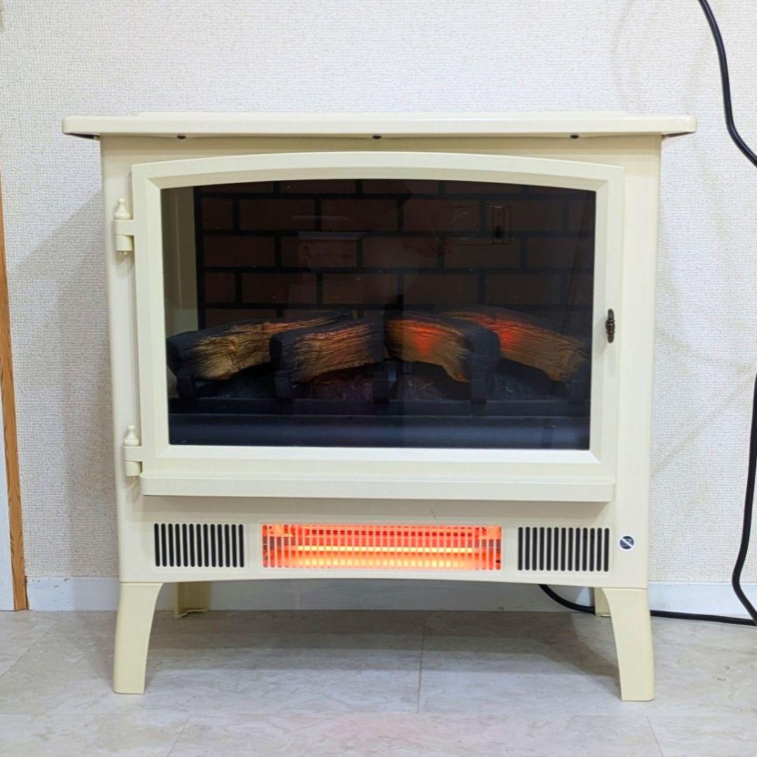 QVCジャパン　電気ヒーター 暖炉風デザイン　ラージ