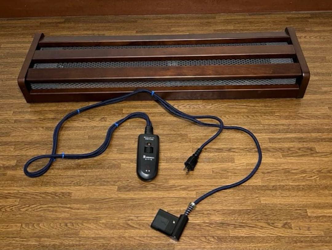 【良品】木枠フットヒーター 電気足温器 ハロゲンヒーター　MFH-321ET