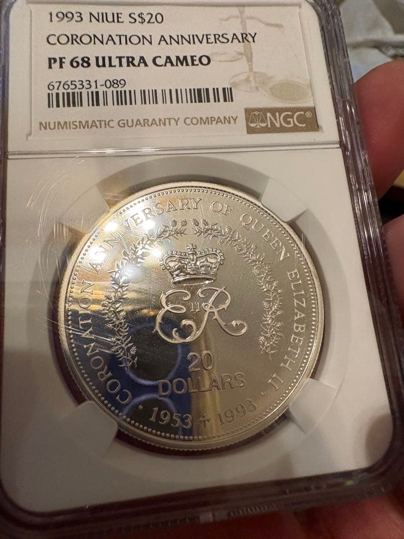 1993 ニウエ 20ドル コロネーション アニバーサリー銀貨