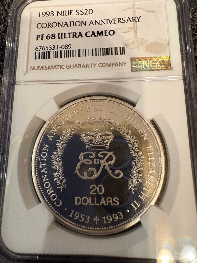 1993 ニウエ 20ドル コロネーション アニバーサリー銀貨