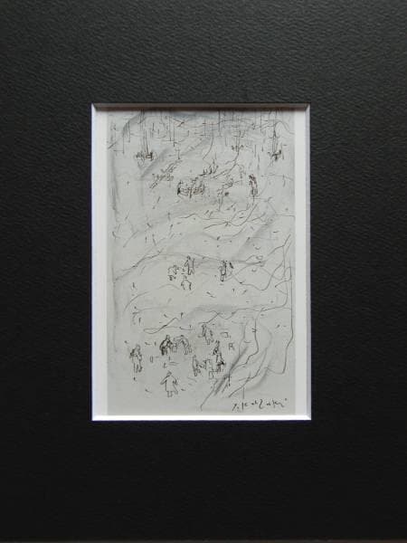 香月泰男、「-35°」、希少画集画、新品額装付