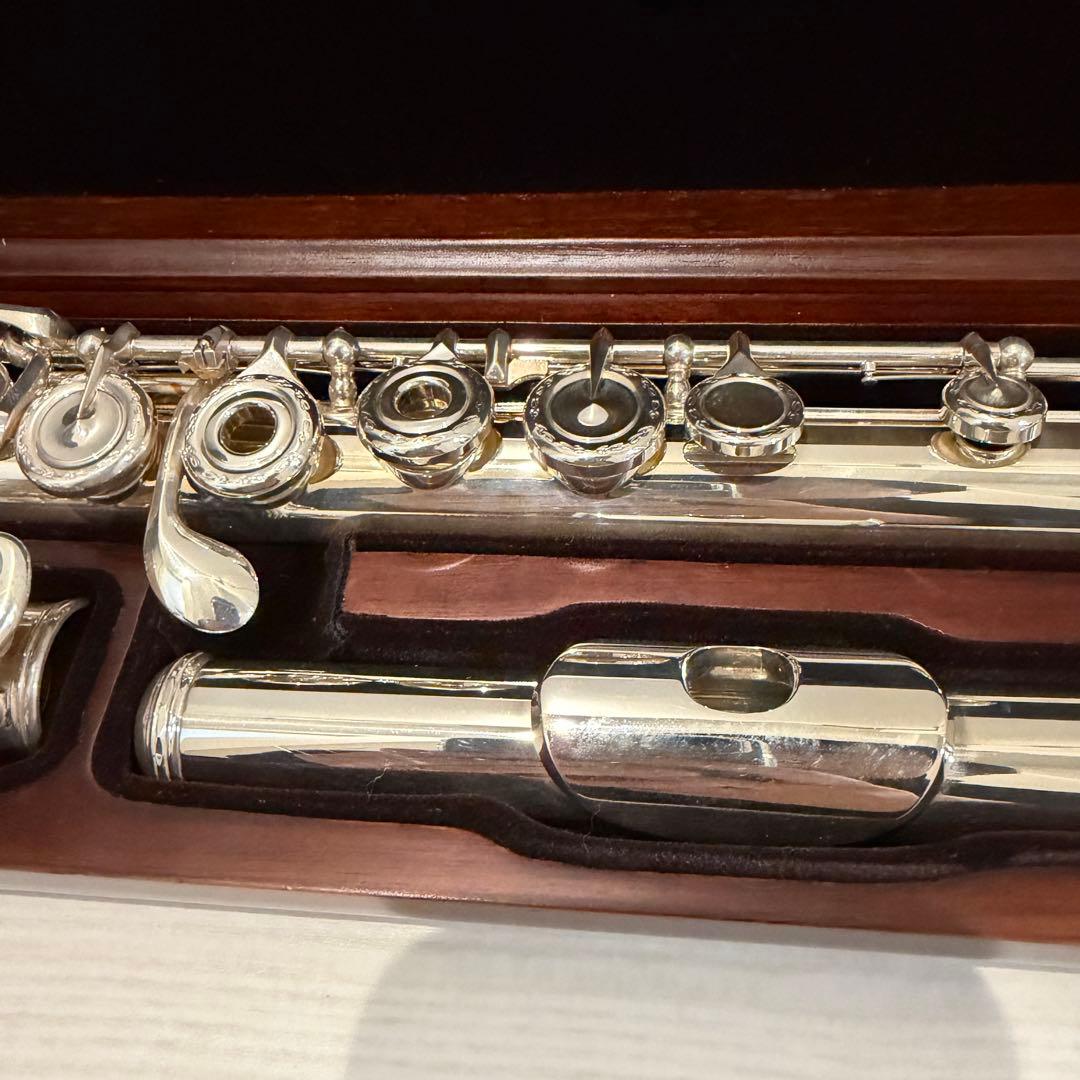 【日本製、調整済】総銀製（silver925）フルート 本体 ケース付き リング