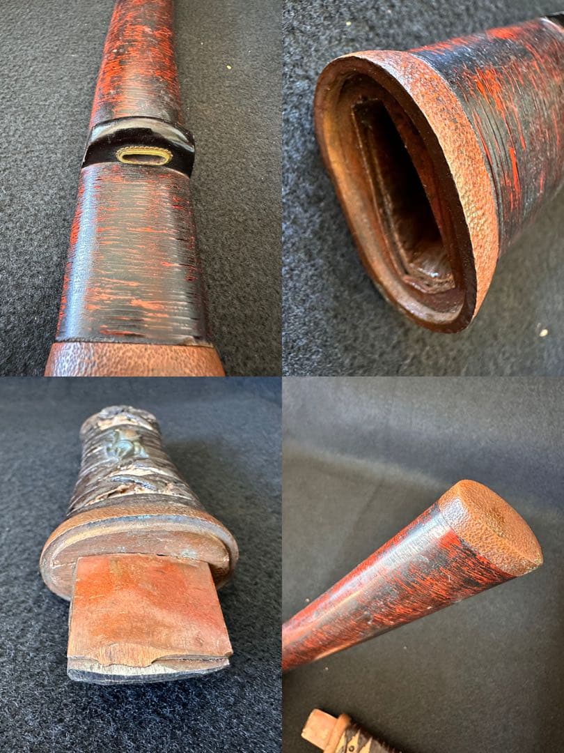 脇差時代拵え　残欠刃引合法カット品　日本刀　本歌　玉鋼日本刀　長さ約45cm A