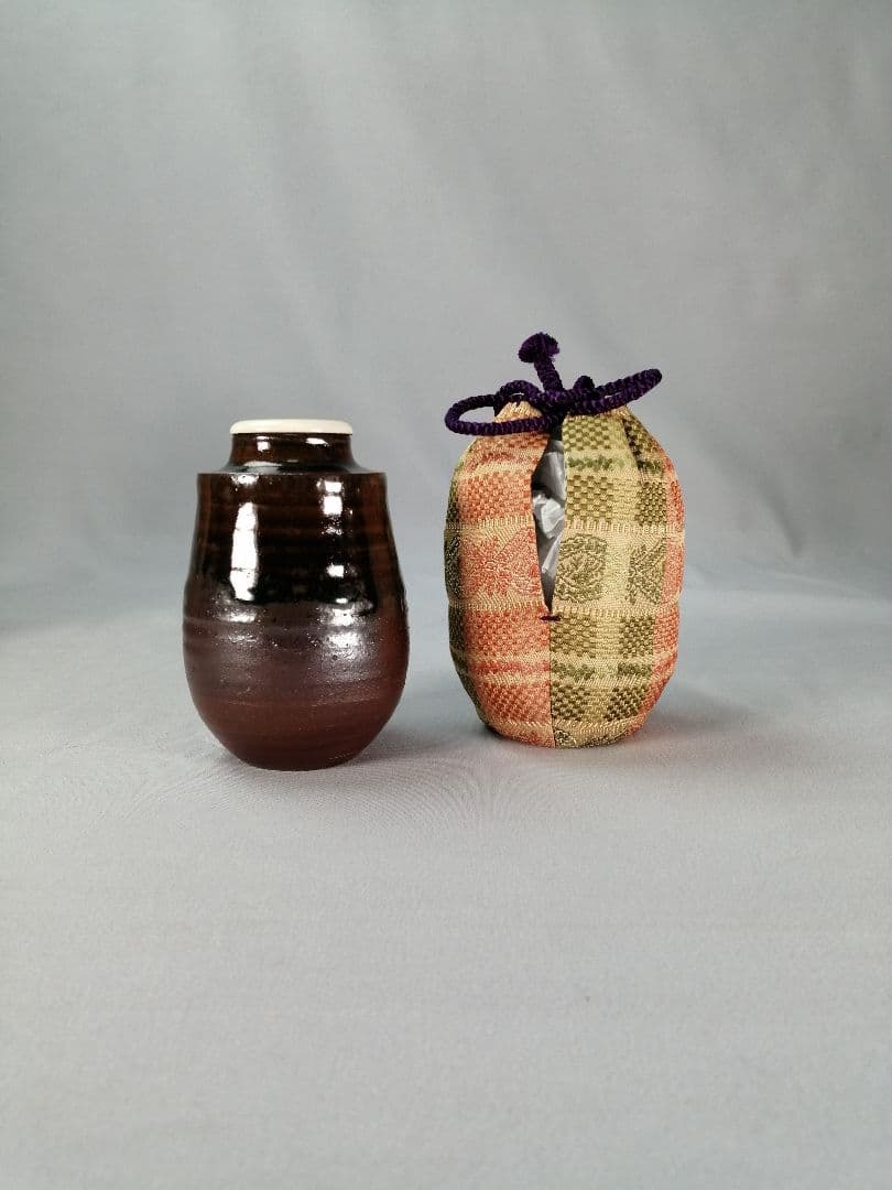 【茶事具】陶谷造　丹波焼肩衝茶入　濃茶器　茶入れ251