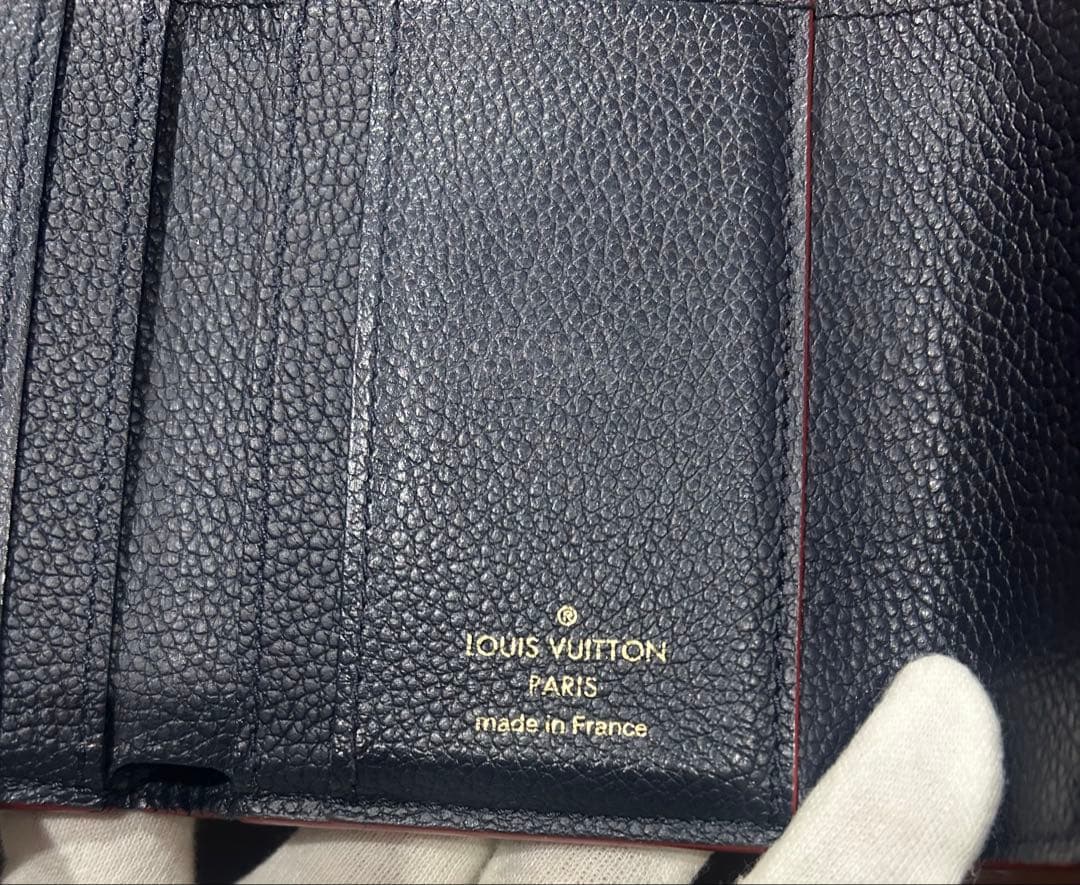 LOUIS VUITTON ネイビー 三つ折り財布