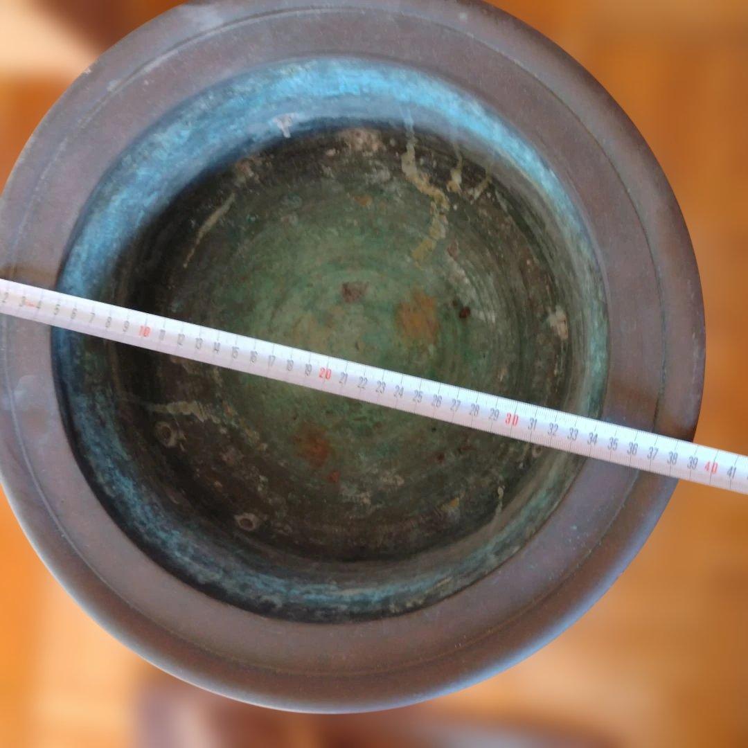 古美術　古銅造　獣足 唐獅子　火鉢