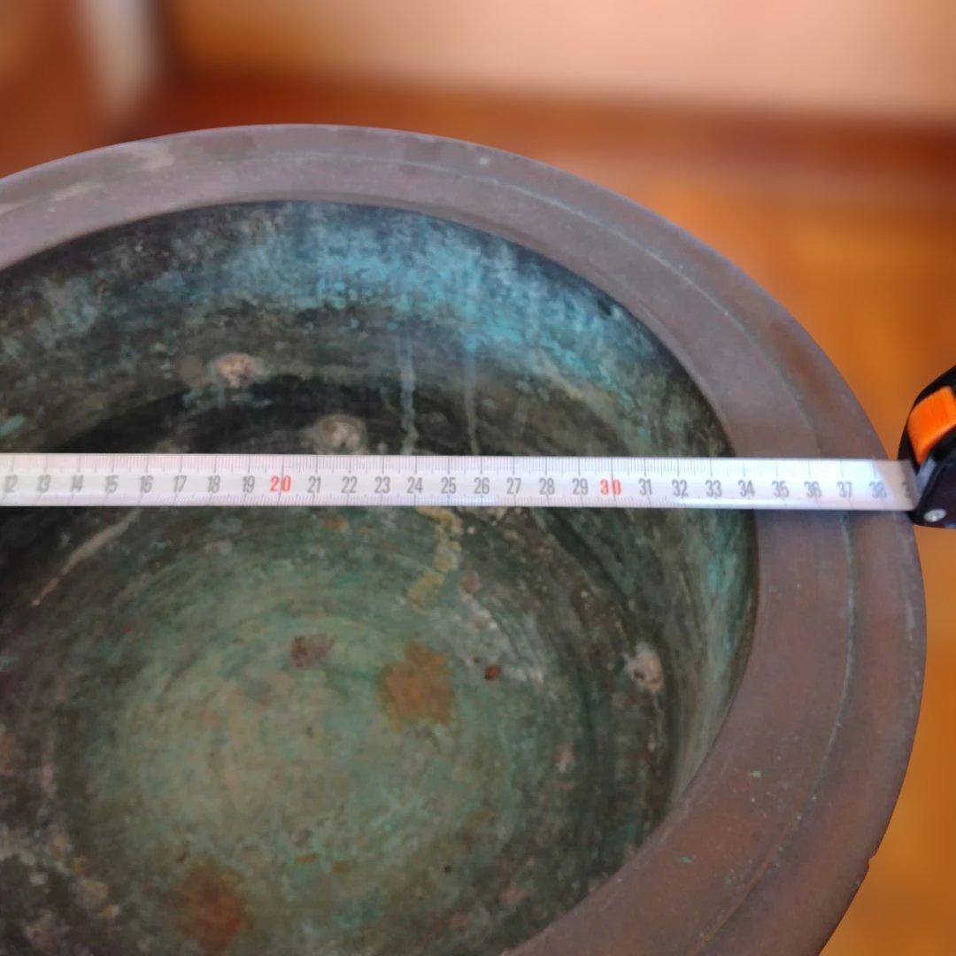 古美術　古銅造　獣足 唐獅子　火鉢