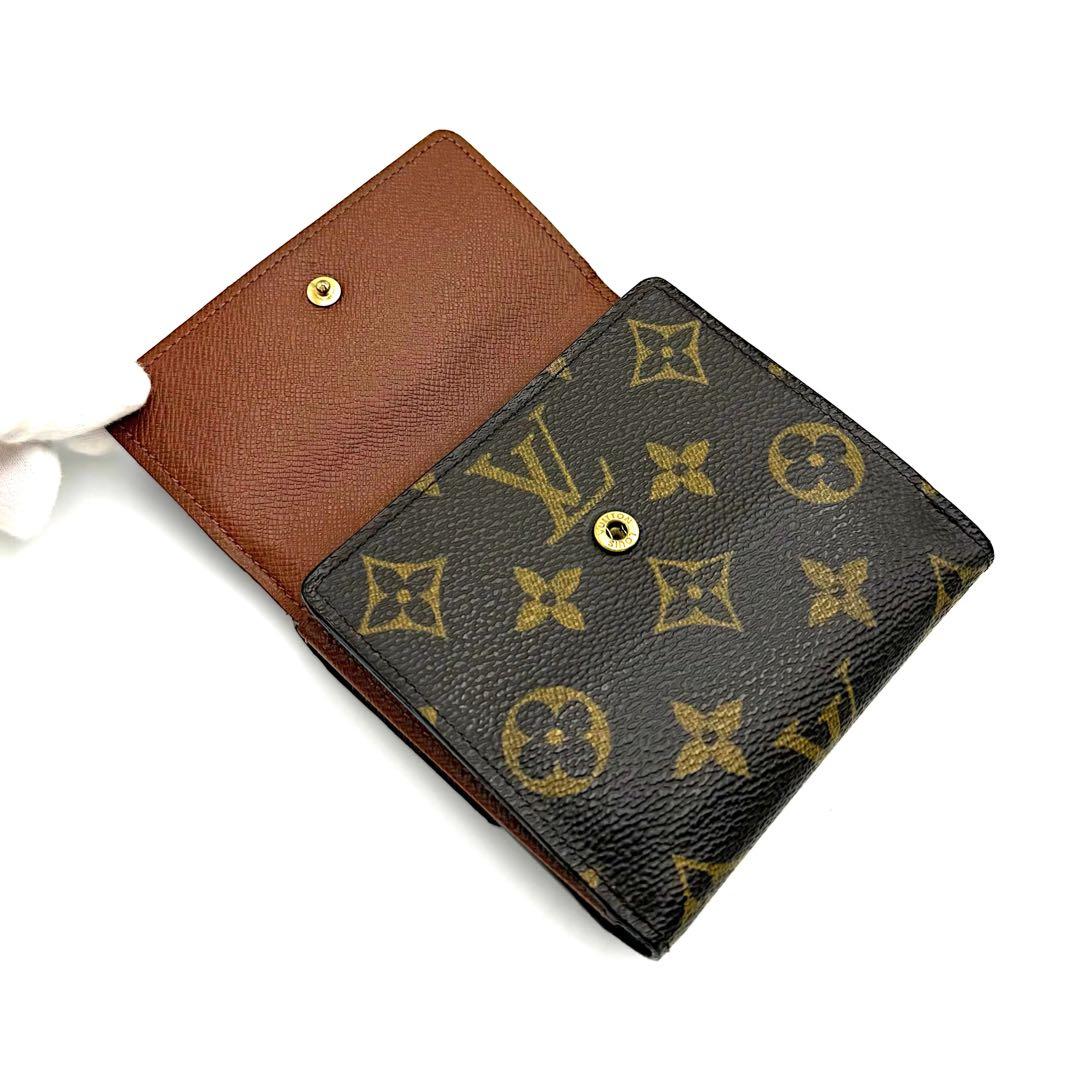 ルイヴィトン 三つ折り財布 ポルトモネビエカルトクレディ モノグラム ブラウン