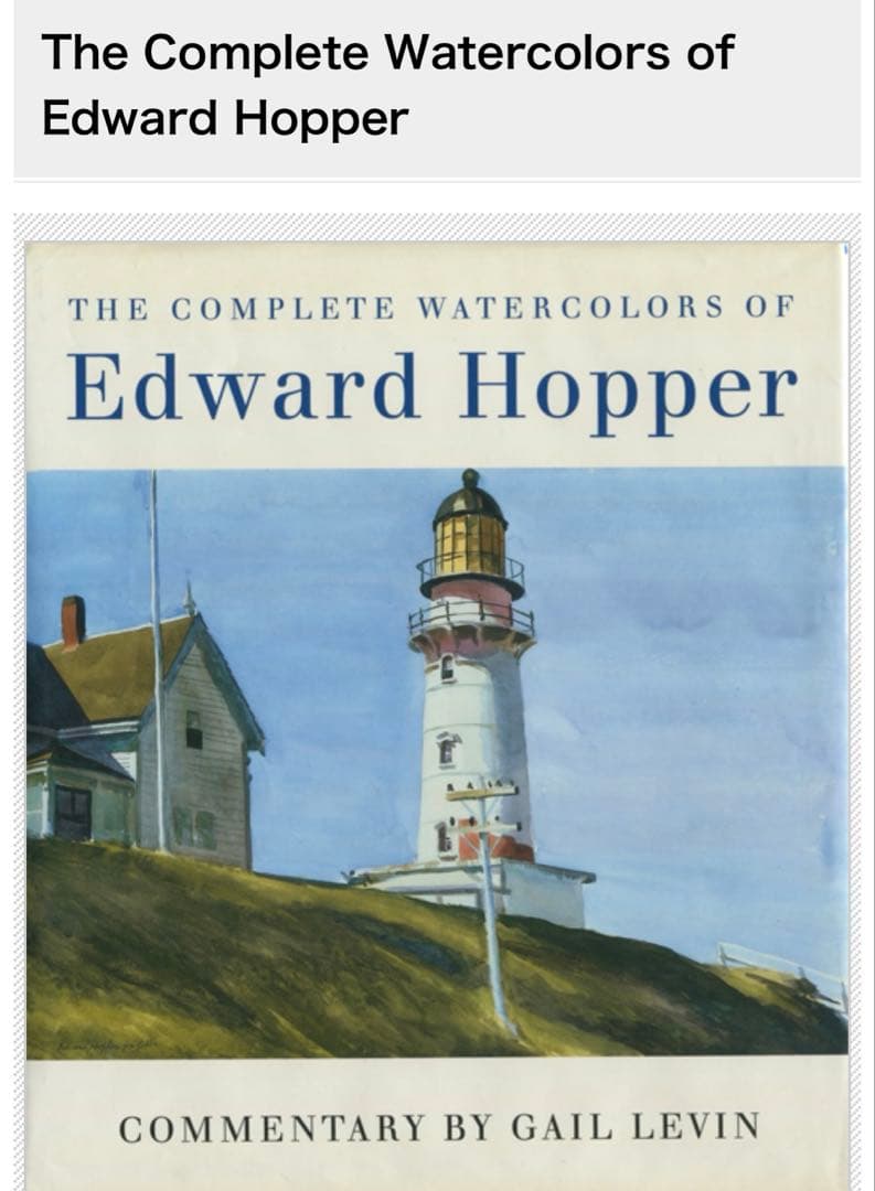 エドワード・ホッパー 水彩画集 洋書 大型本 美品 希少
