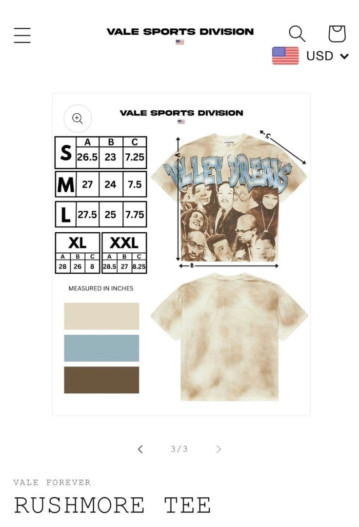 【だい】【正規品】VALE FOREVER Rushmore Tee