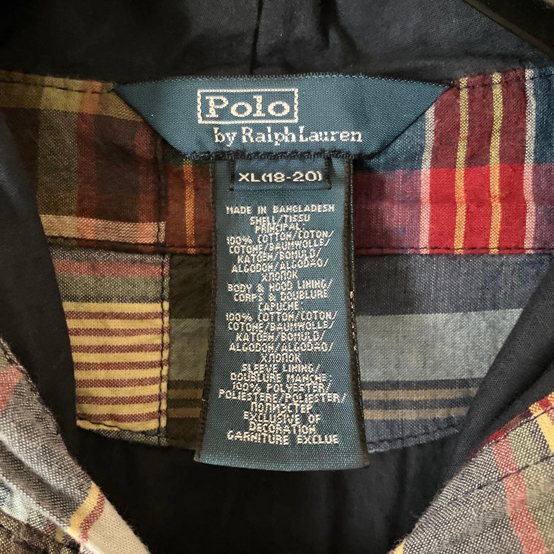 t*n様 新品　レア　ポロラルフローレン　ジップアップパーカー　パッチワーク　X