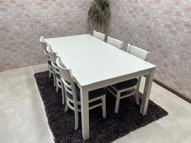 ダイニングテーブルセット　６人掛け　ホワイト　新品
