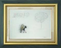 油絵 菅家令子 絵 絵画 インテリア F4-090818 可愛い子猫子犬 女の子