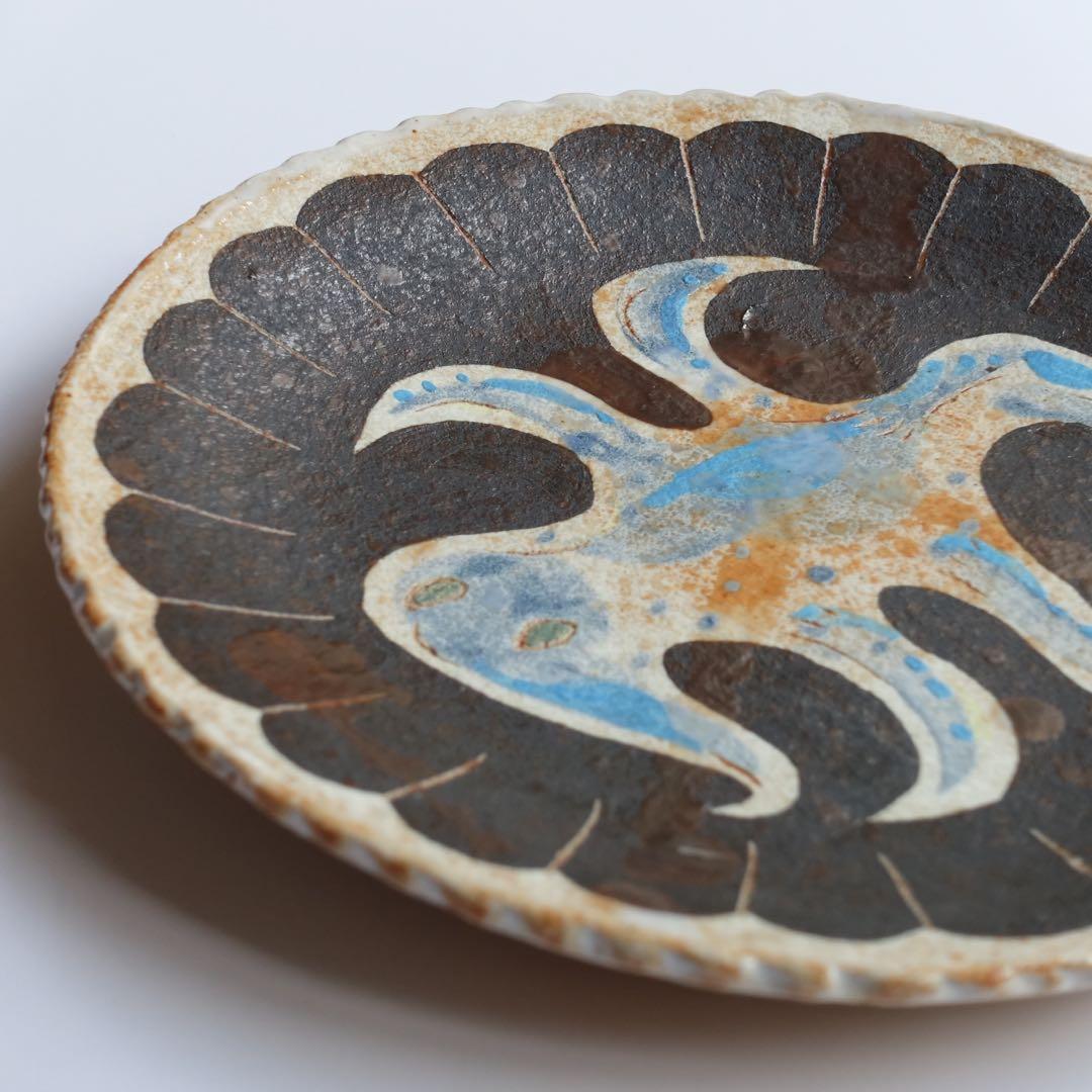 鹿児島睦　水の精　妖精　器　プレート　絵皿　直径13cm