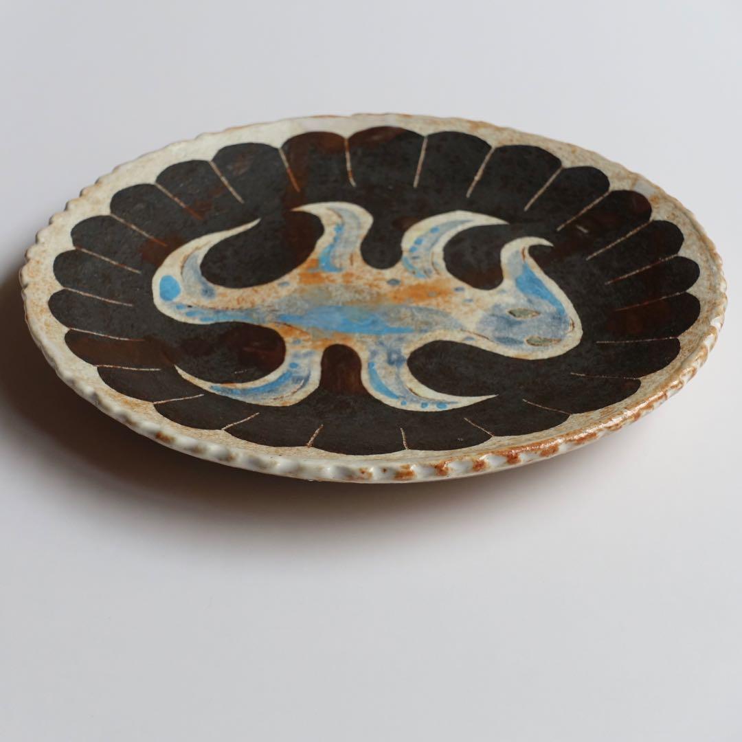 鹿児島睦　水の精　妖精　器　プレート　絵皿　直径13cm