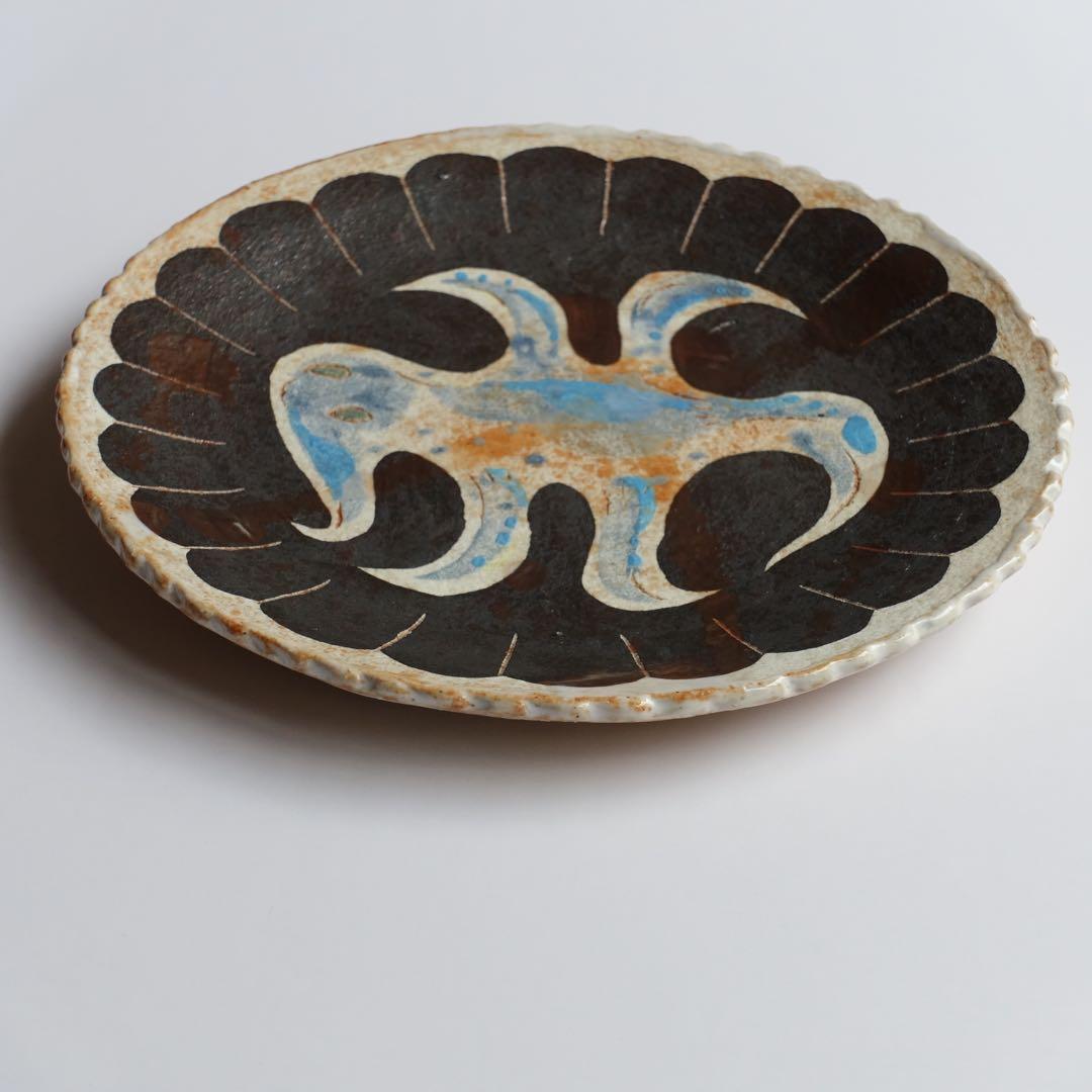 鹿児島睦　水の精　妖精　器　プレート　絵皿　直径13cm