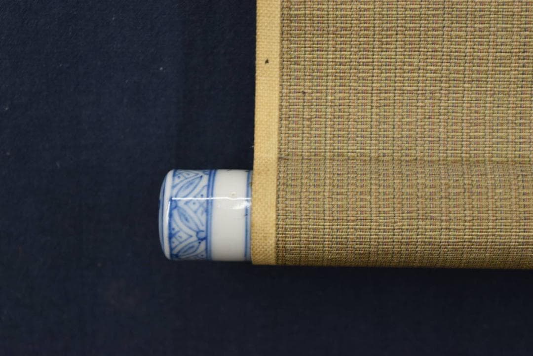 【真作】田能村直入/真紅/朝顔画賛/扇面/掛軸/名家伝来/AA-12